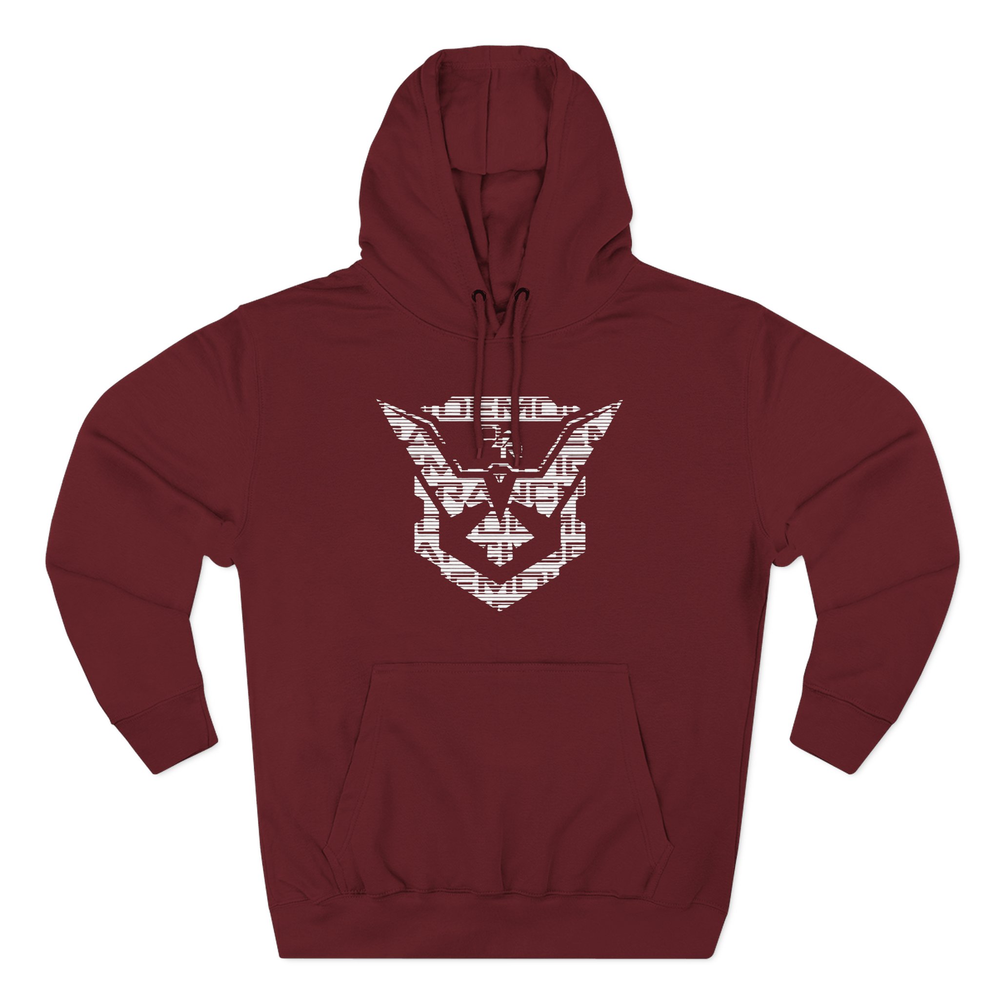 Demolition Ranch Demo Glitch Shield Three-Panel Fleece Hoodie