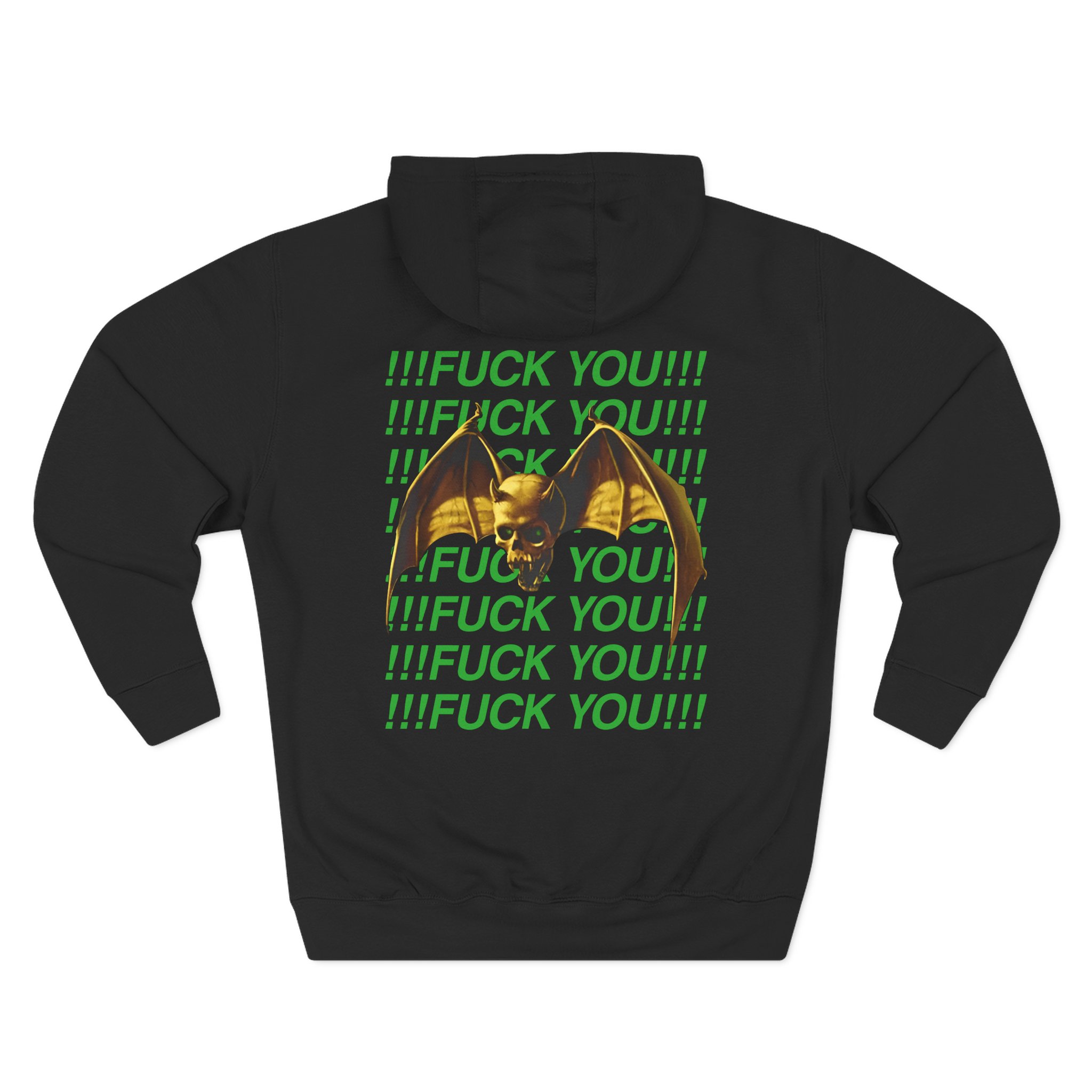 Overkill We Don't Care - Fuck You Three-Panel Fleece Hoodie