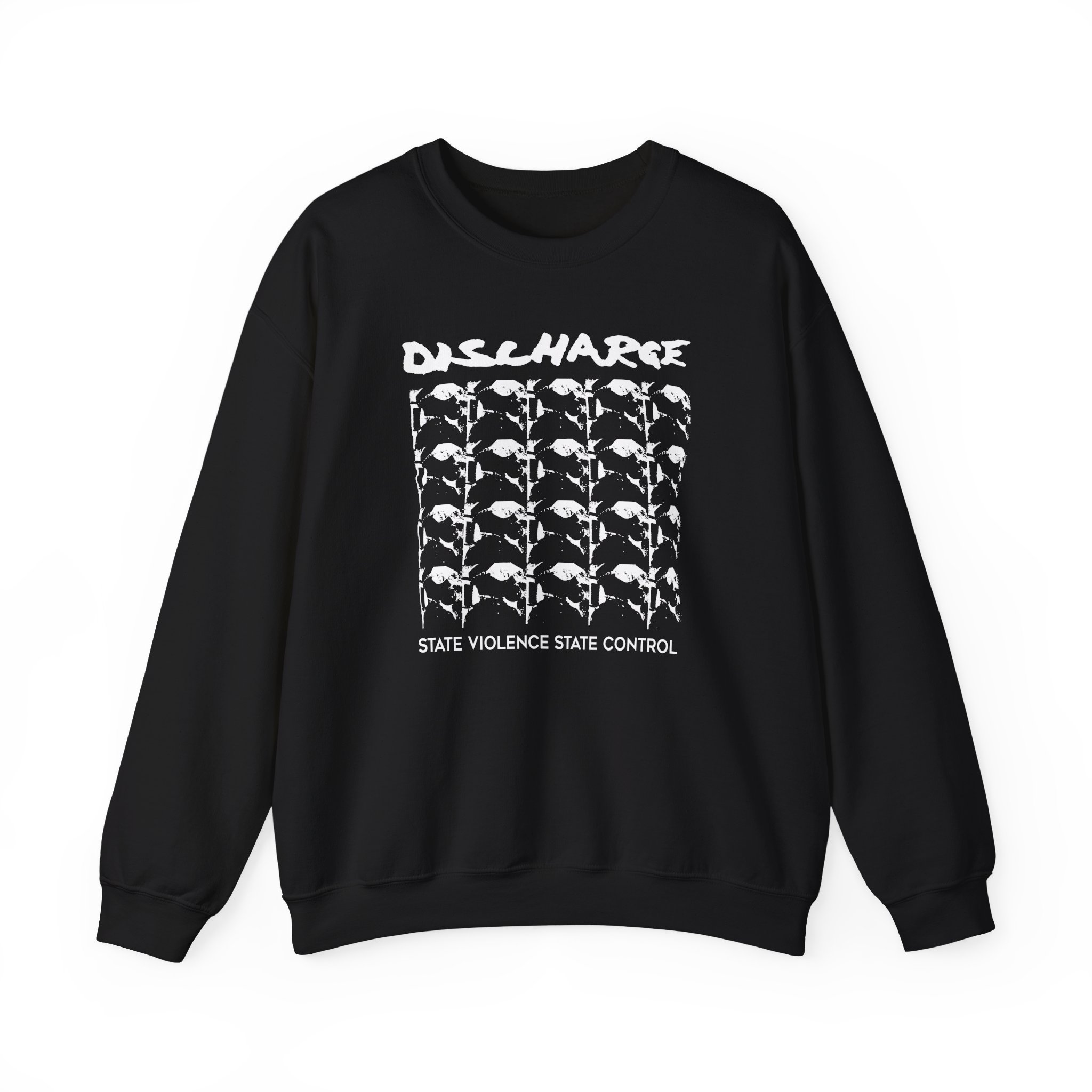 Discharge State Violence State Control Unisex Heavy Blendâ„¢ Crewneck Sweatshirt