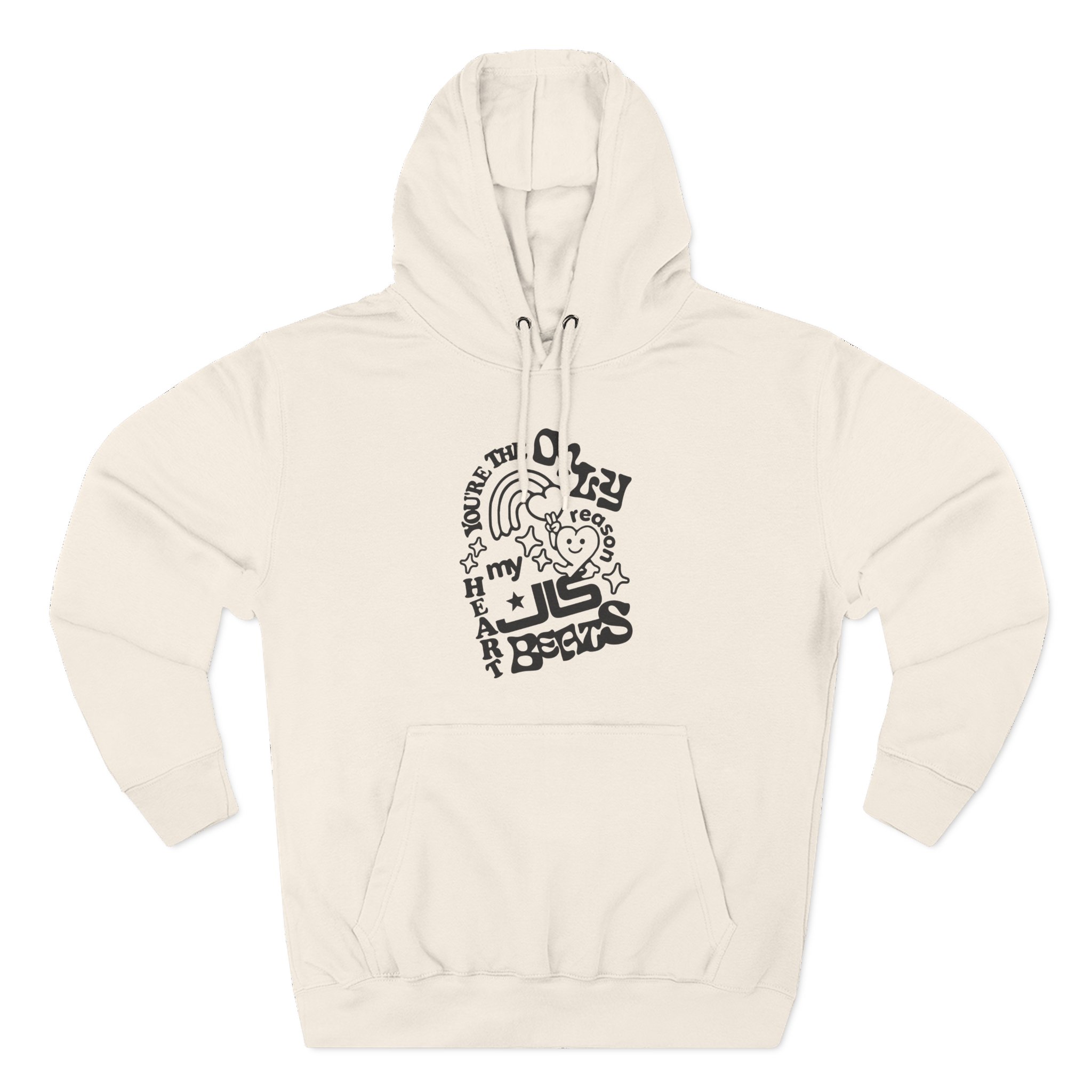 JLS Heart Beats Three-Panel Fleece Hoodie