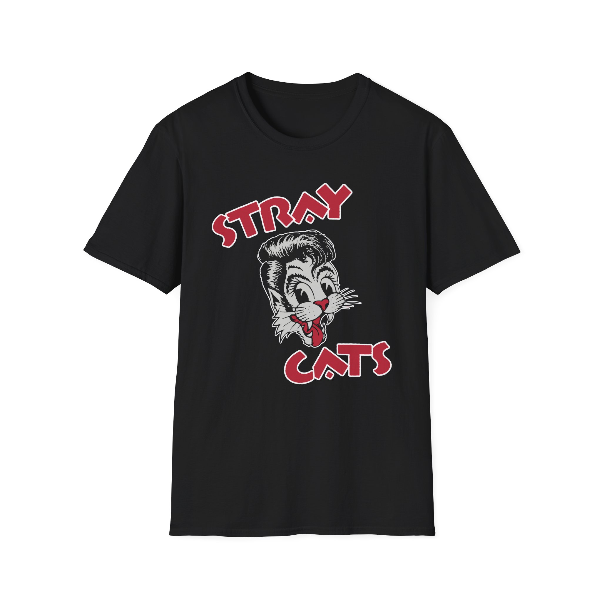Stray Cats Cat Head Logo Unisex Softstyle T-Shirt