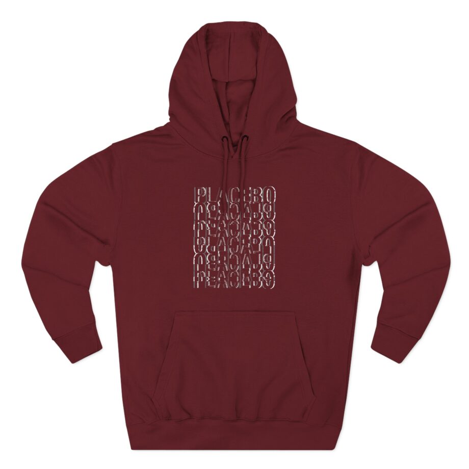 Placebo Black & White Glitch Three-Panel Fleece Hoodie