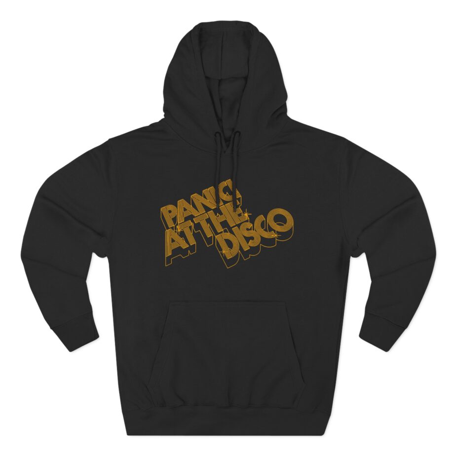 Panic at the Disco 3-d Gold Logo Three-Panel Fleece Hoodie