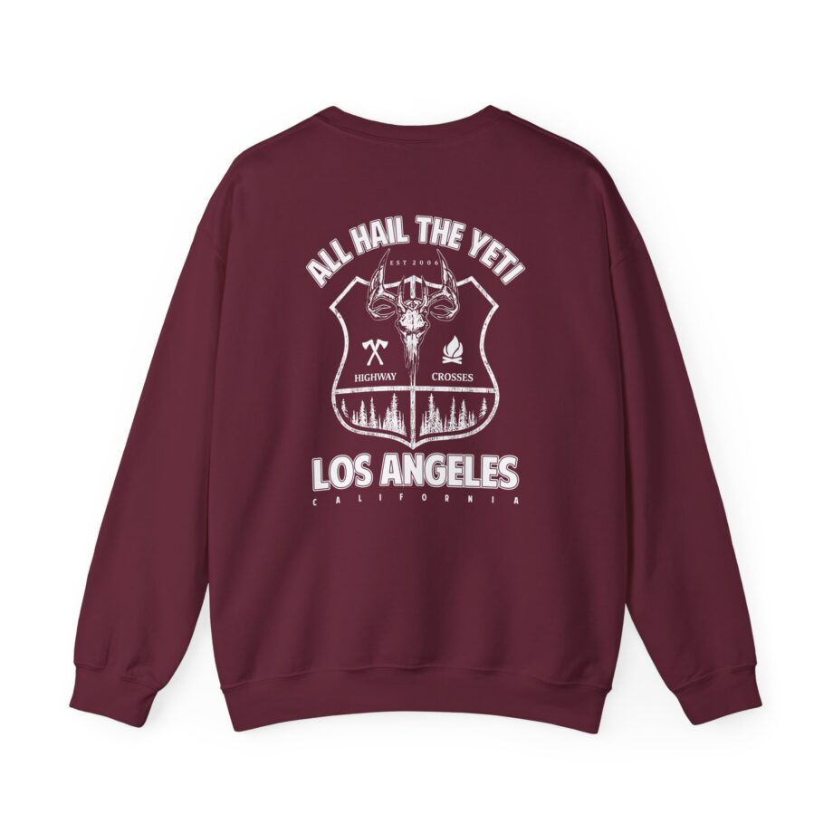 All Hail the Yeti Highway Crosses Unisex Heavy Blend™ Crewneck Sweatshirt