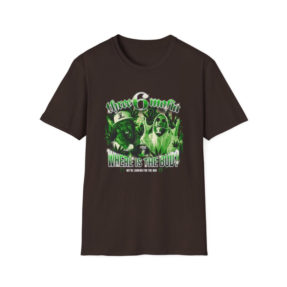 Three 6 Mafia Where is the Bud? Unisex Softstyle T-Shirt