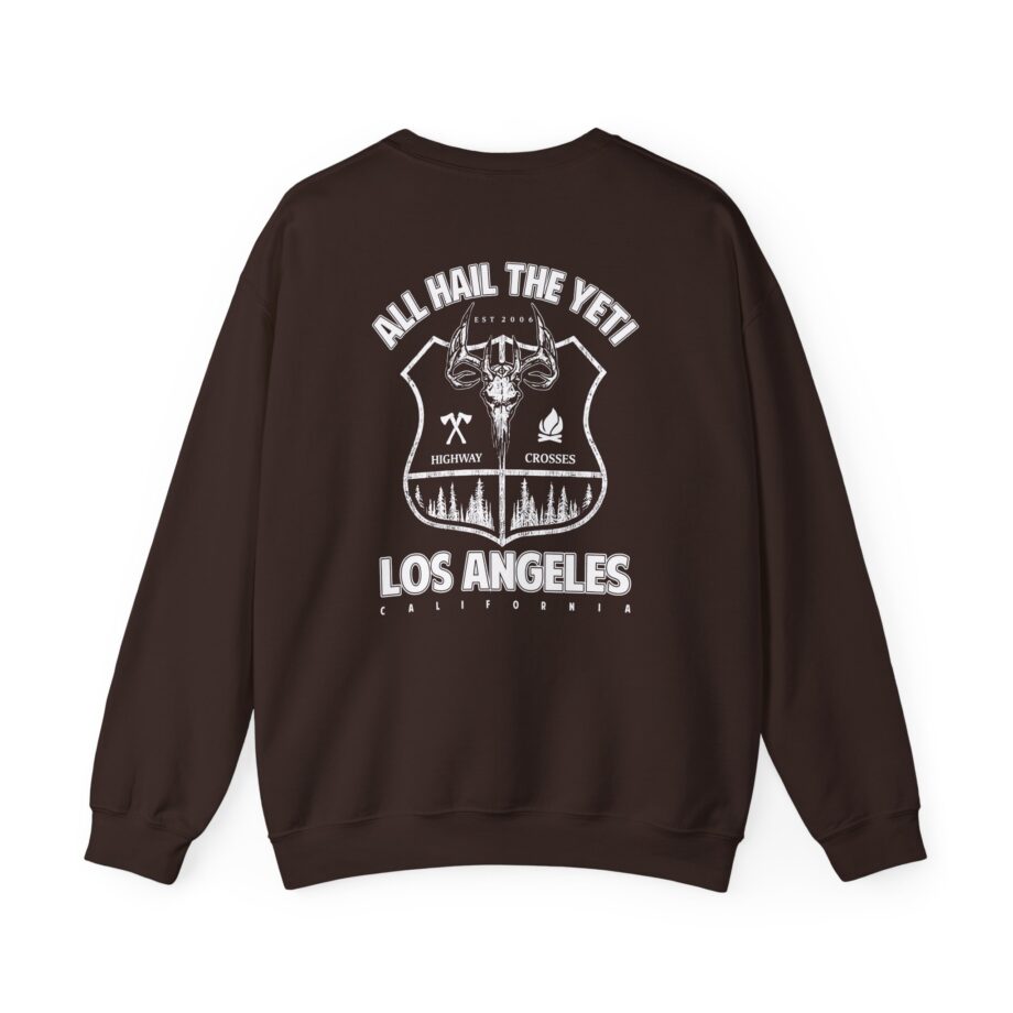 All Hail the Yeti Highway Crosses Unisex Heavy Blend™ Crewneck Sweatshirt