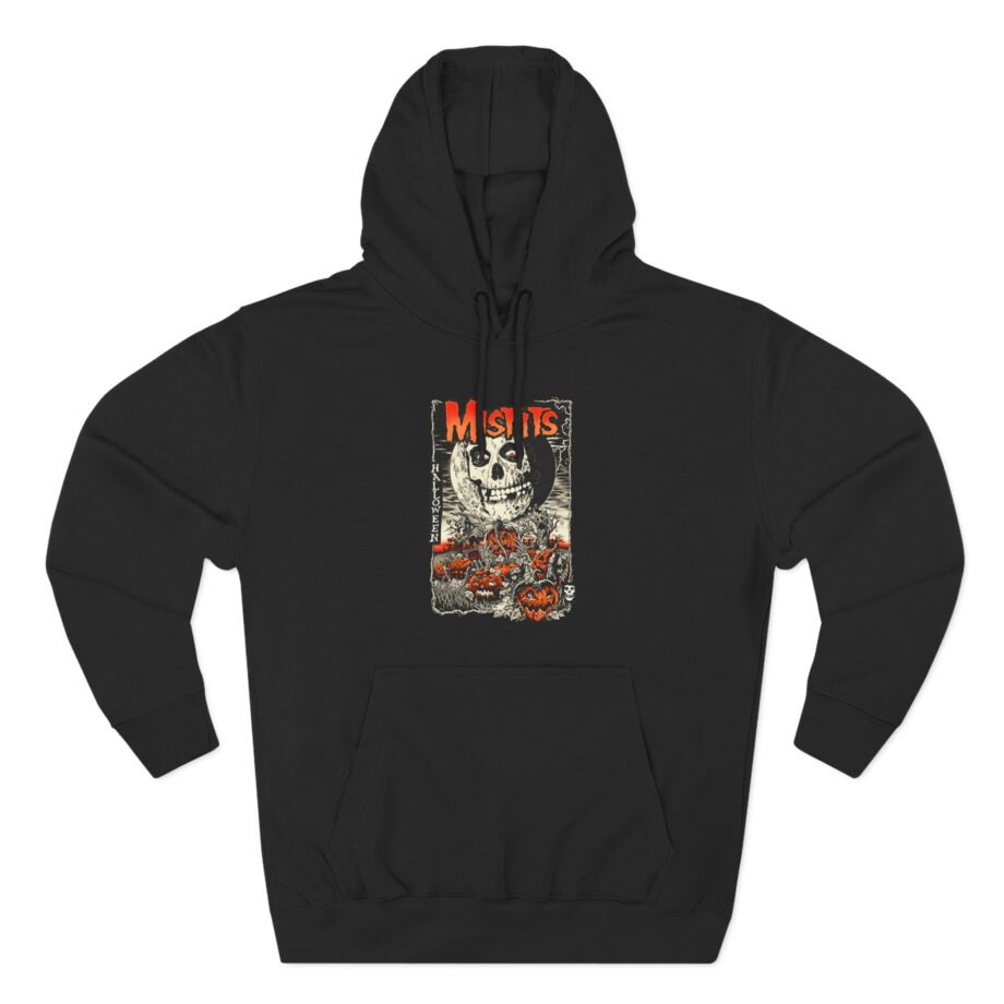 Misfits Fiendish Halloween by Mike Sutfin Three-Panel Fleece Hoodie