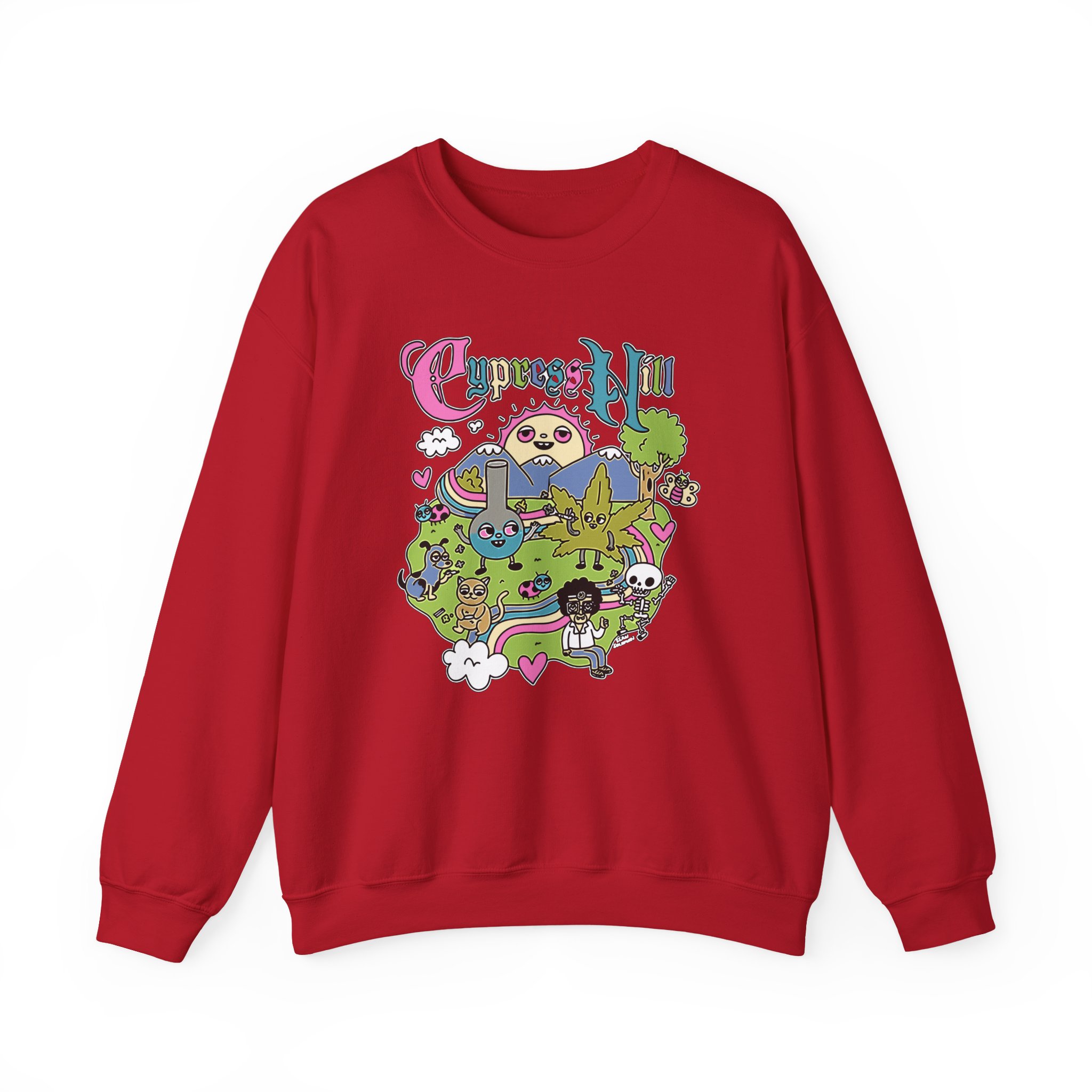 Cypress Hill Happy Time by Sean Solomon Unisex Heavy Blendâ„¢ Crewneck Sweatshirt
