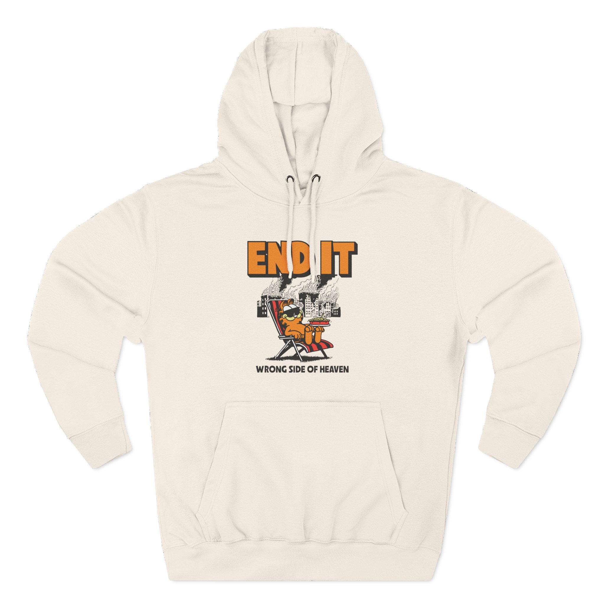 End It Garfield Three-Panel Fleece Hoodie