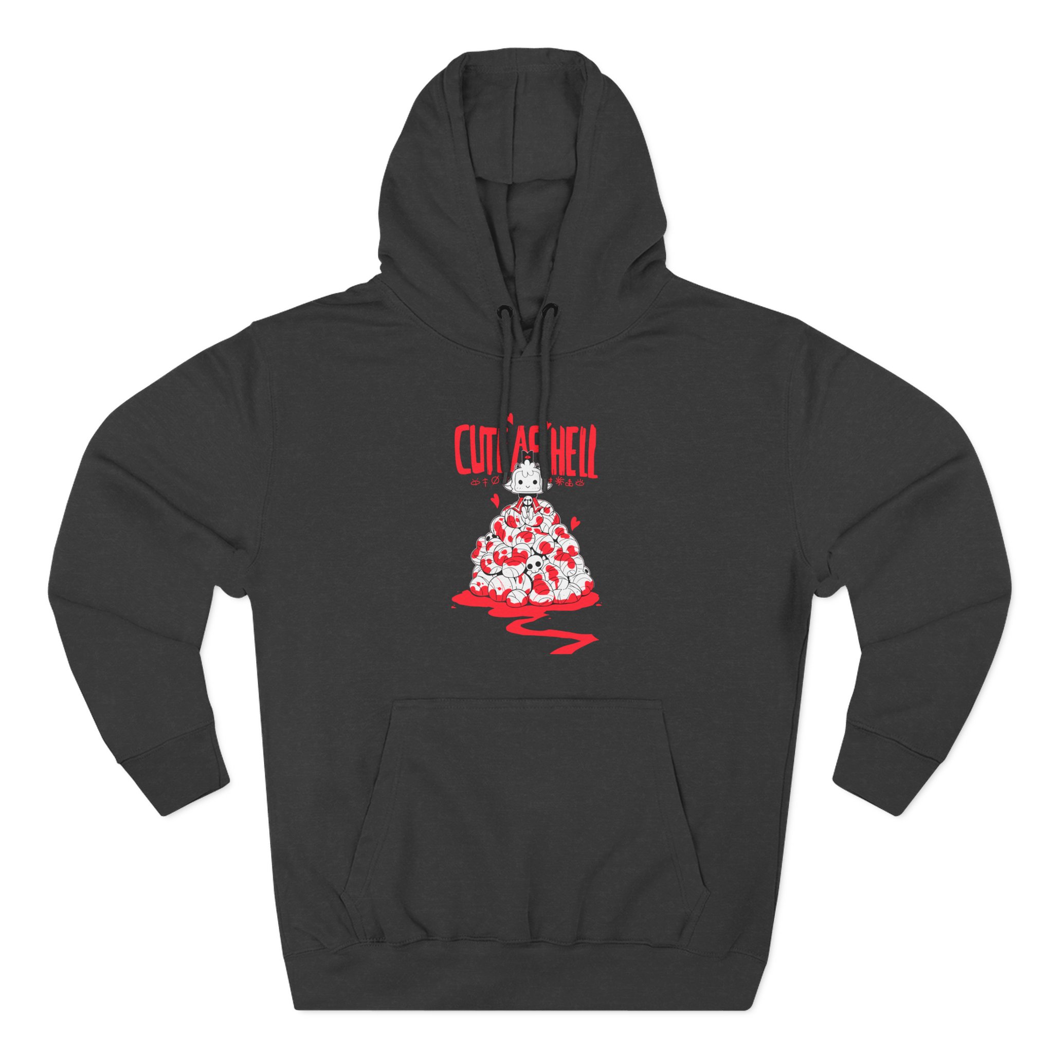 Cult of the Lamb Cute as Hell Three-Panel Fleece Hoodie