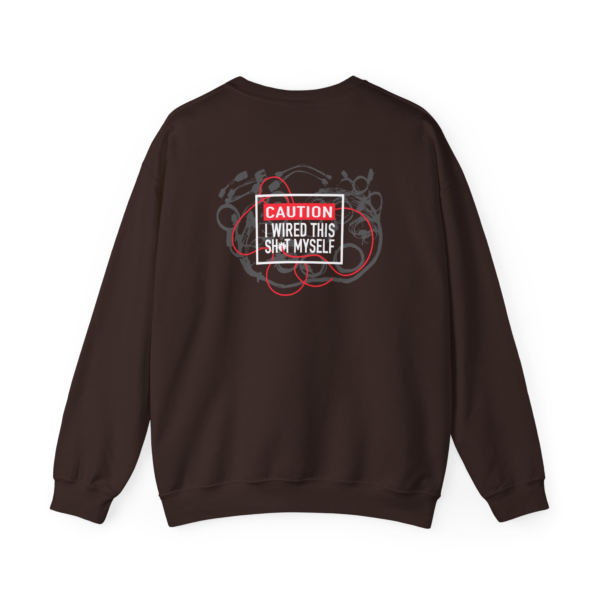 Cleetus Mcfarland Zack the Wiring Guy Caution Unisex Heavy Blendâ„¢ Crewneck Sweatshirt