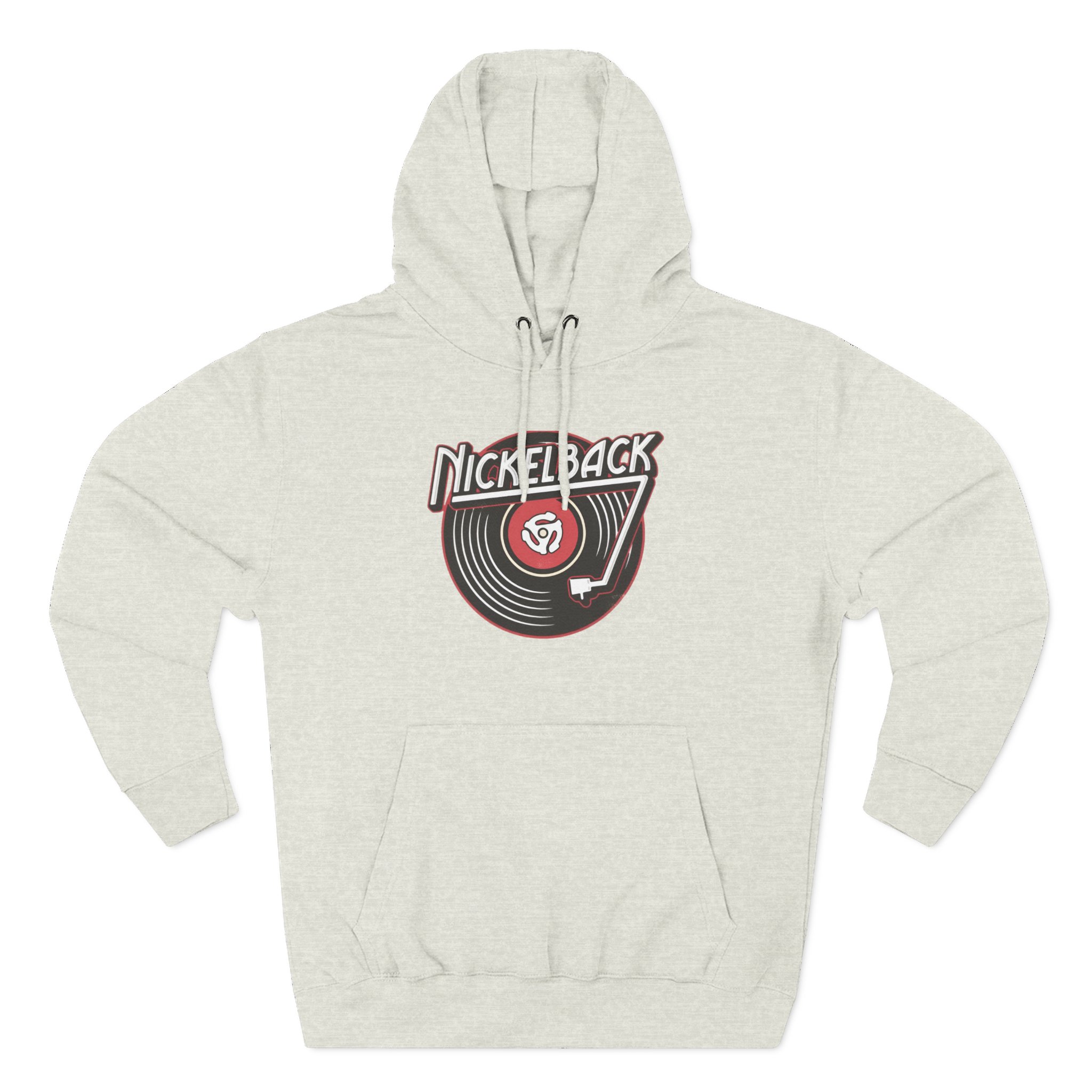 Nickelback Record Natural Ringer Three-Panel Fleece Hoodie