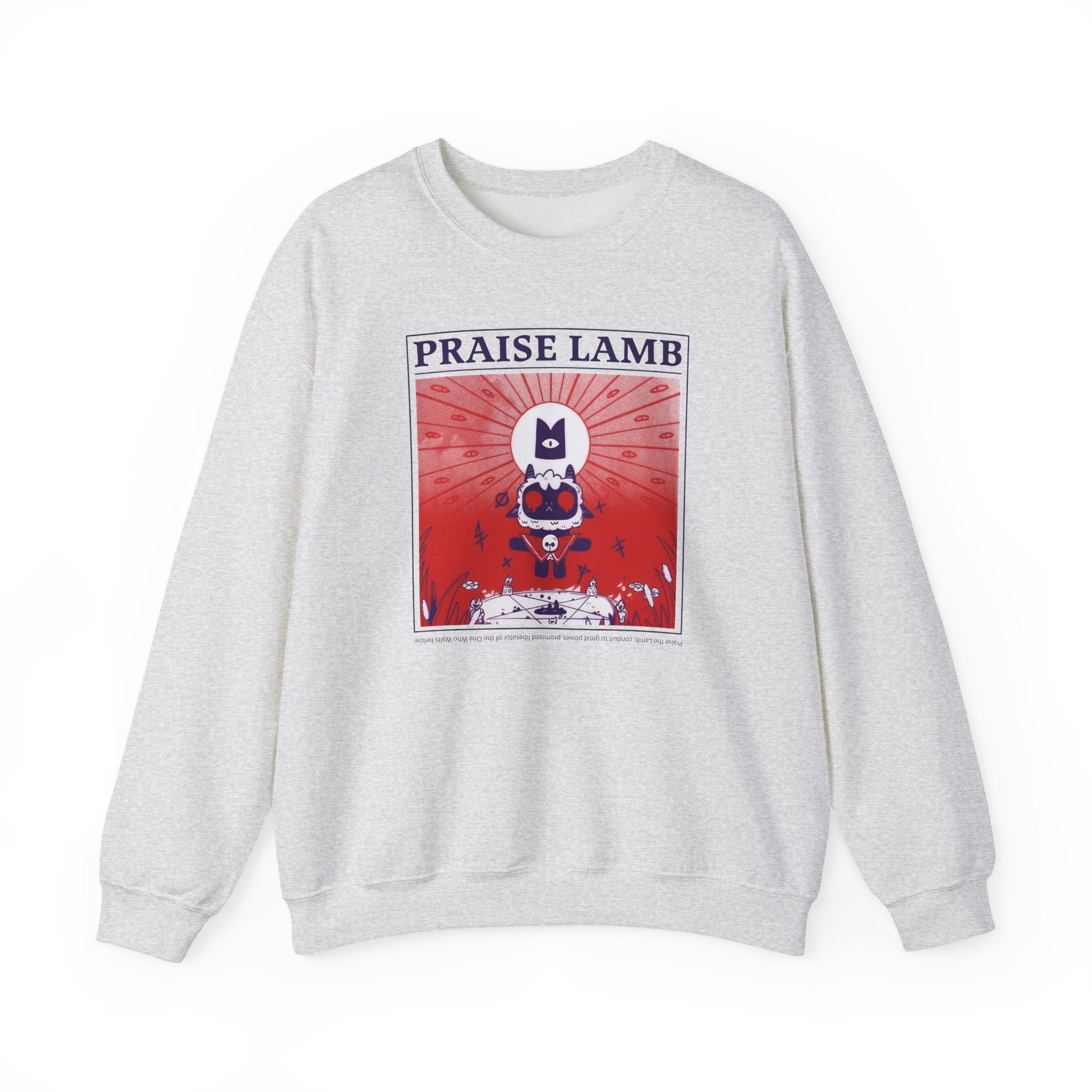 Cult of the Lamb Praise Lamb Unisex Heavy Blendâ„¢ Crewneck Sweatshirt