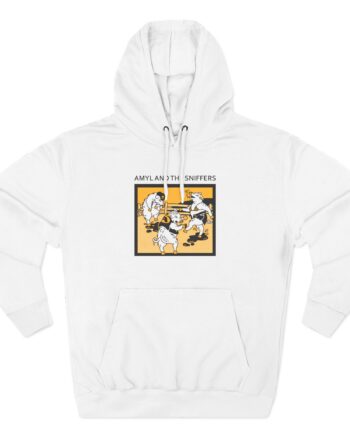 Amyl and the Sniffers Pigs  Three-Panel Fleece Hoodie