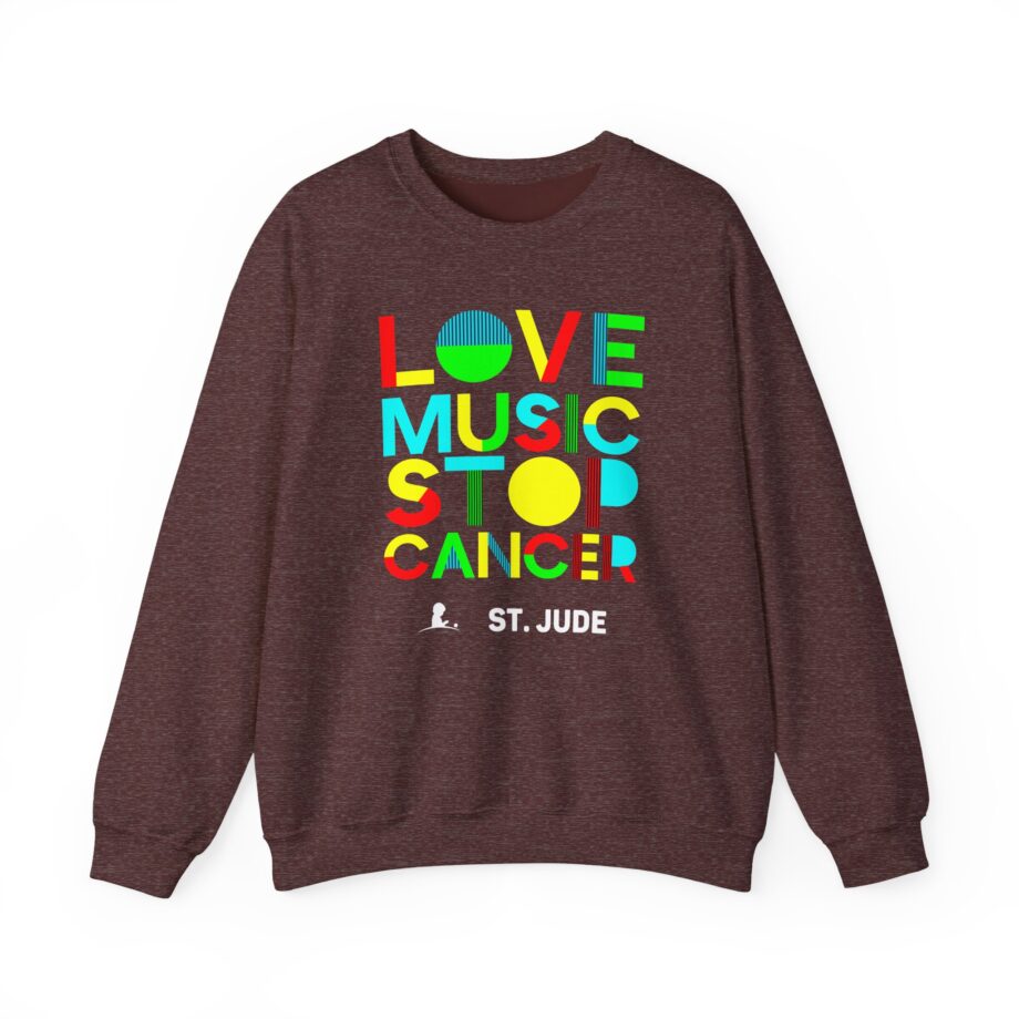 Liquid Stranger Love Music Stop Cancer Unisex Heavy Blend™ Crewneck Sweatshirt