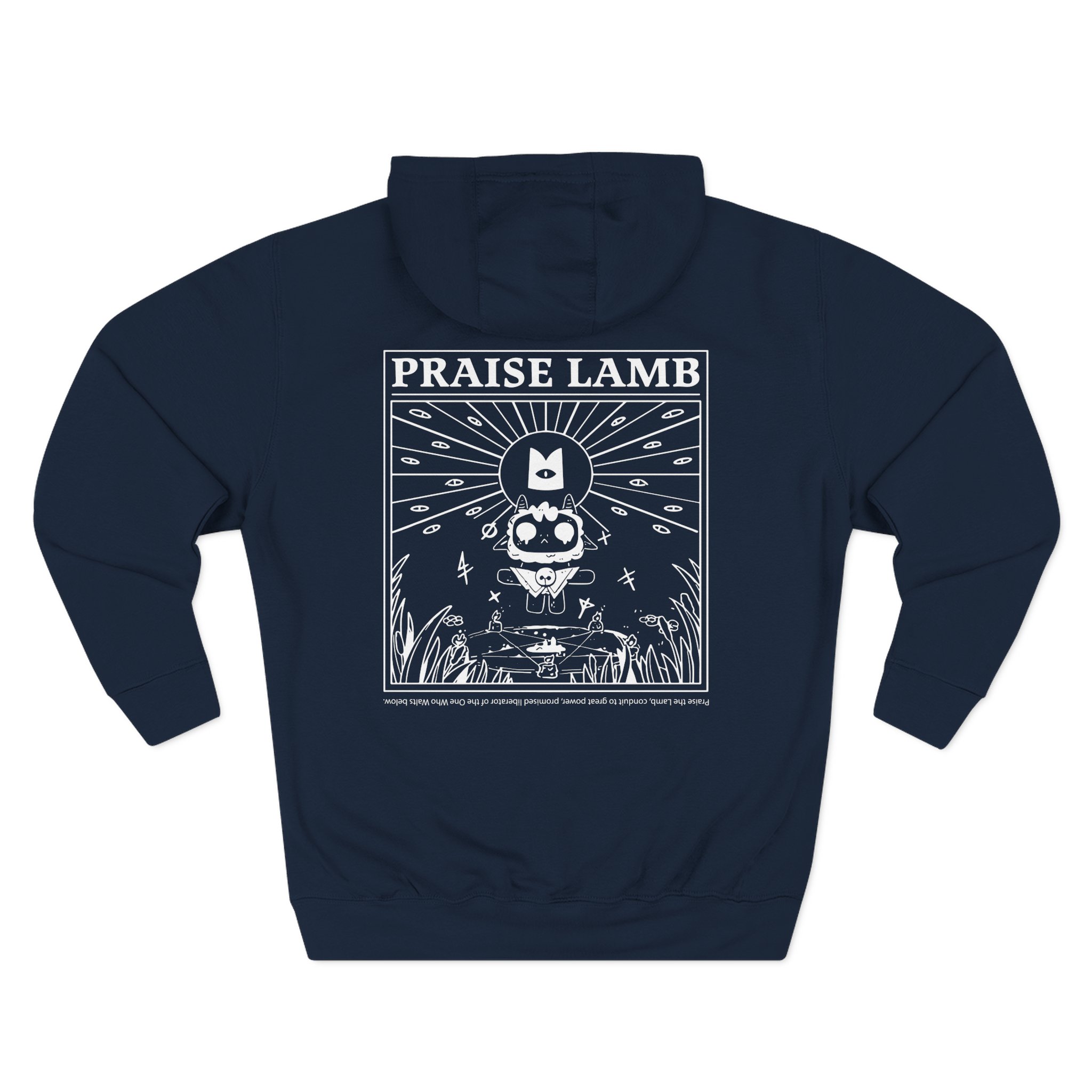 Cult of the Lamb Praise Lamb Three-Panel Fleece Hoodie