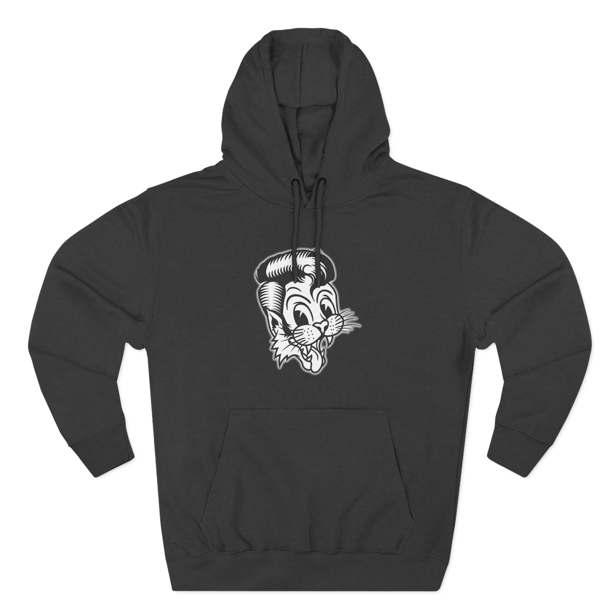 Stray Cats Metallic Cat Three-Panel Fleece Hoodie