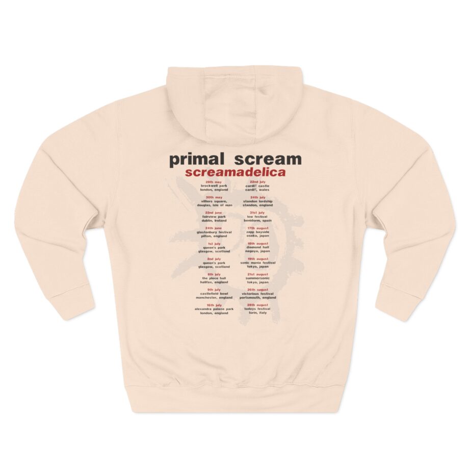Primal Scream Screamadelica Tour Three-Panel Fleece Hoodie