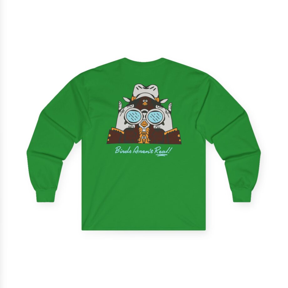 Birds Arent Real Trench Coat Hemp Unisex Ultra Cotton Long Sleeve Tee