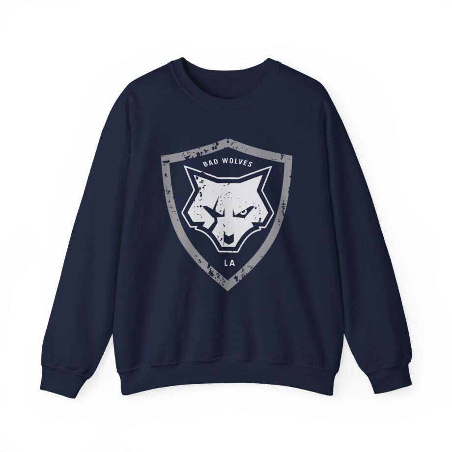 Bad Wolves Distressed Shield Unisex Heavy Blend™ Crewneck Sweatshirt