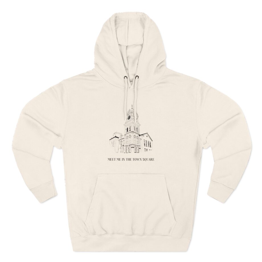 Nina Dobrev Eet Me in the Town Square Three-Panel Fleece Hoodie