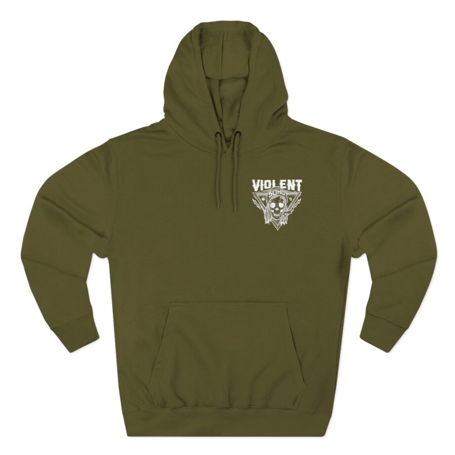 Violent Soho Blazin Skull Three-Panel Fleece Hoodie