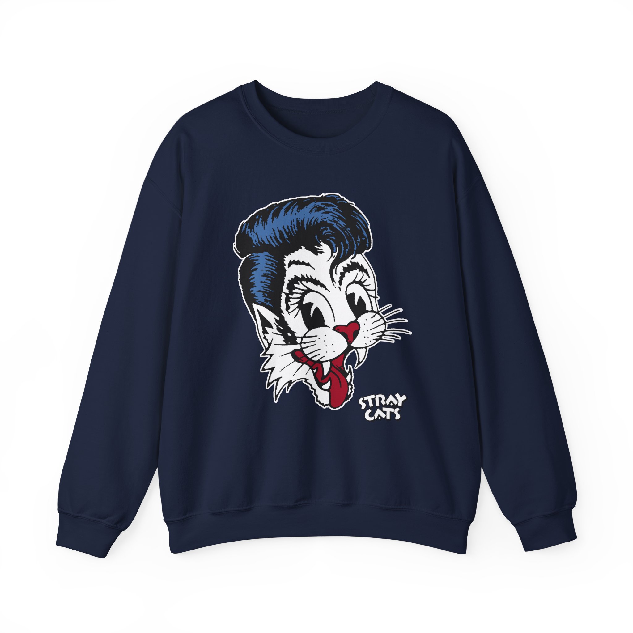 Stray Cats Big Blue Cat Unisex Heavy Blendâ„¢ Crewneck Sweatshirt