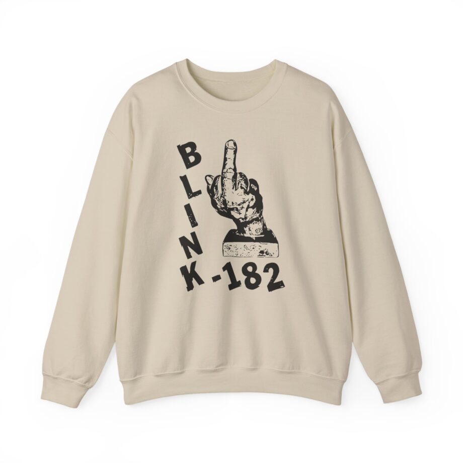 Blink 182 Pink Middle Finger Unisex Heavy Blend™ Crewneck Sweatshirt