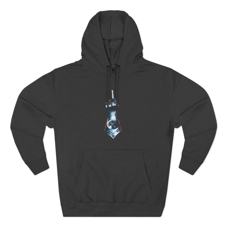 Lemmy Flip Off Three-Panel Fleece Hoodie