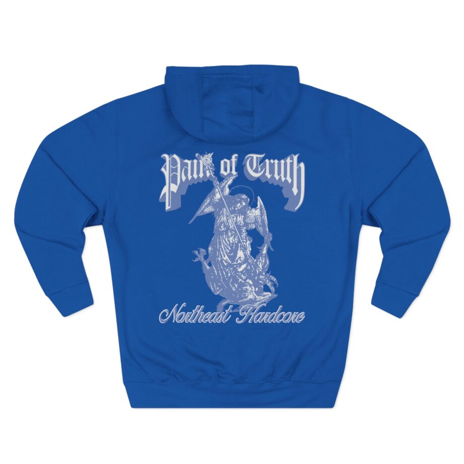 Pain of Truth Not Through Blood Three-Panel Fleece Hoodie