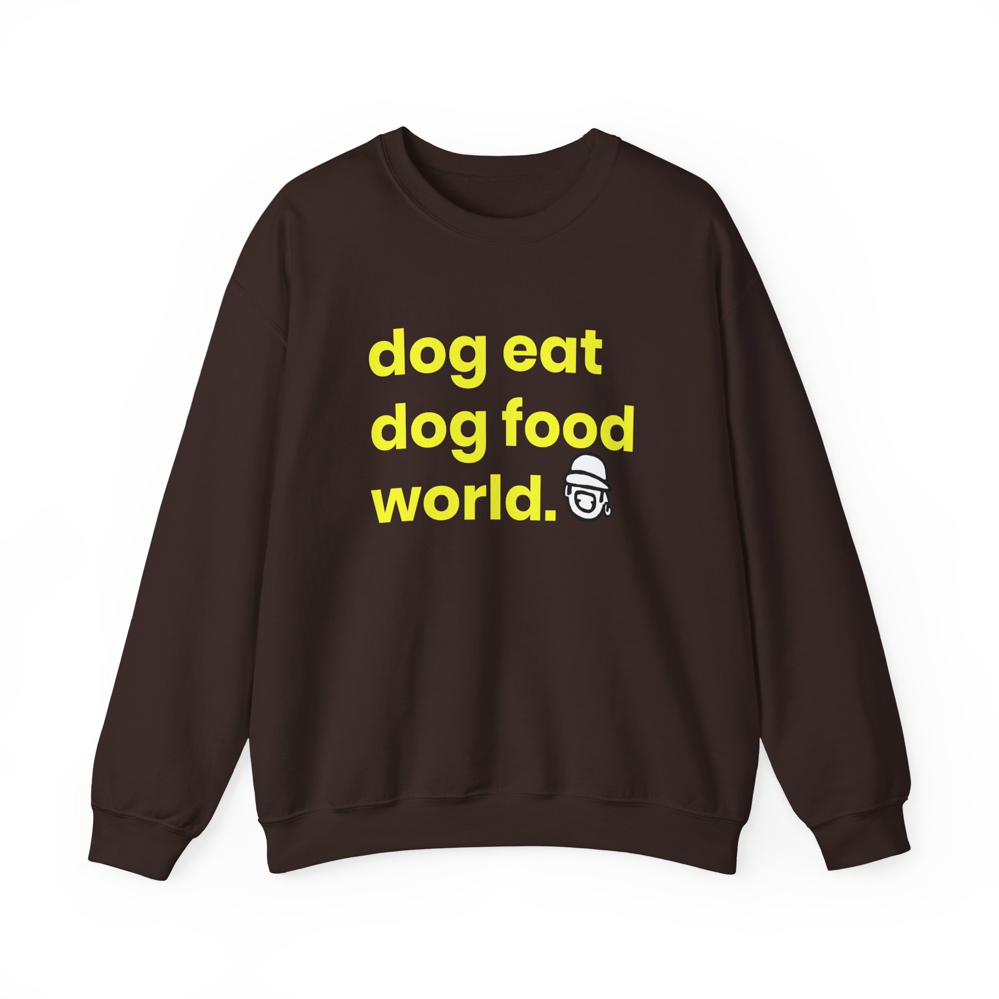 Niko B Dog Eat Dog Food World Unisex Heavy Blend Crewneck Sweatshirt