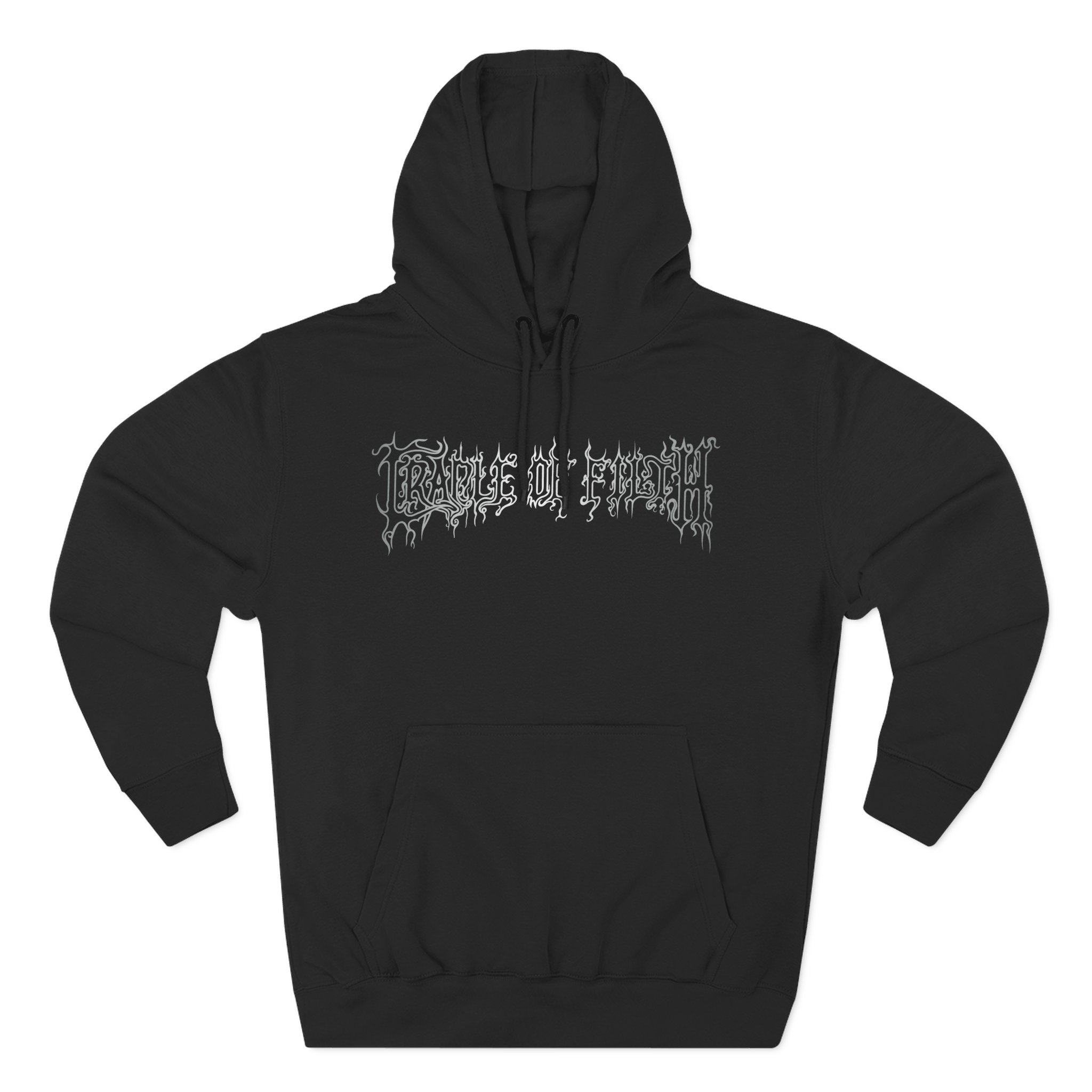 Cradle of Filth Silver Logo Three-Panel Fleece Hoodie