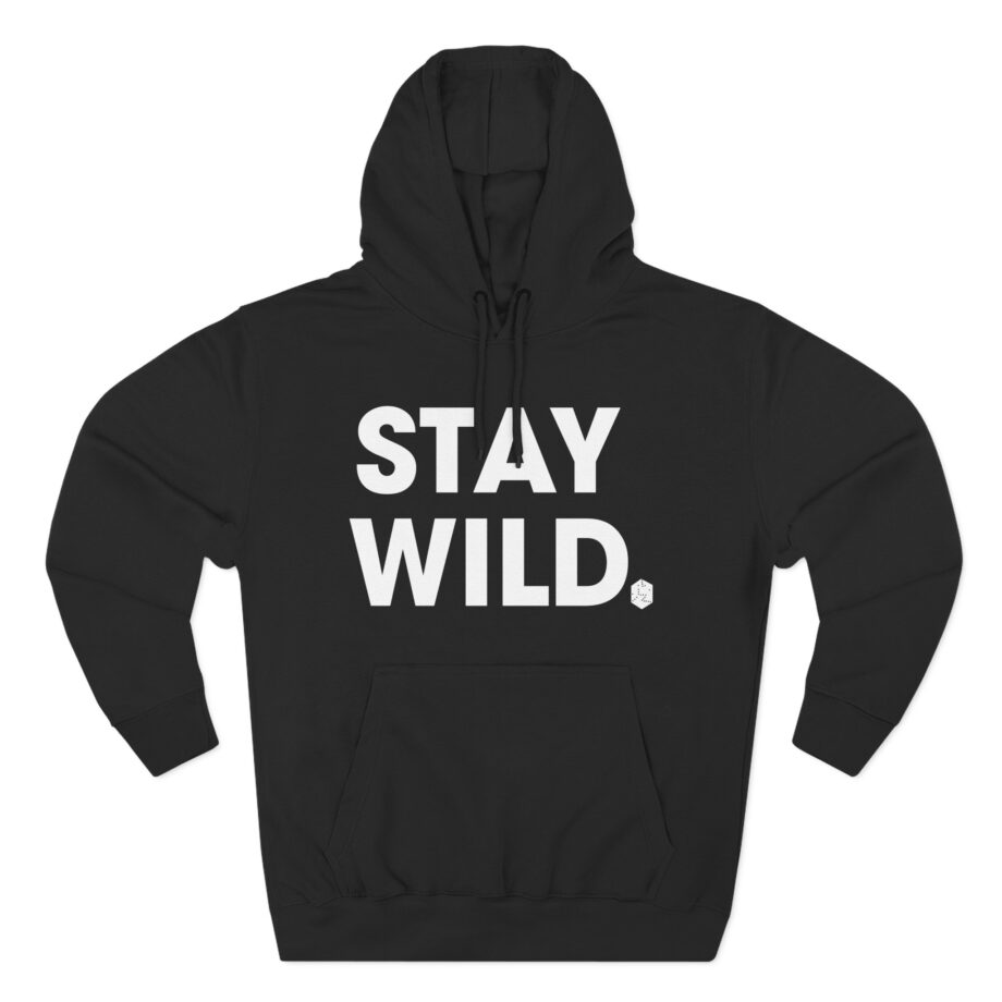 Wild Pink Stay Three-Panel Fleece Hoodie