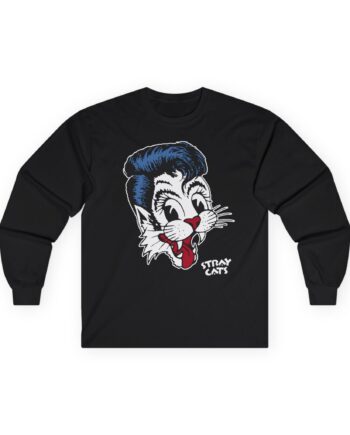Stray Cats Big Blue Cat Unisex Ultra Cotton Long Sleeve Tee