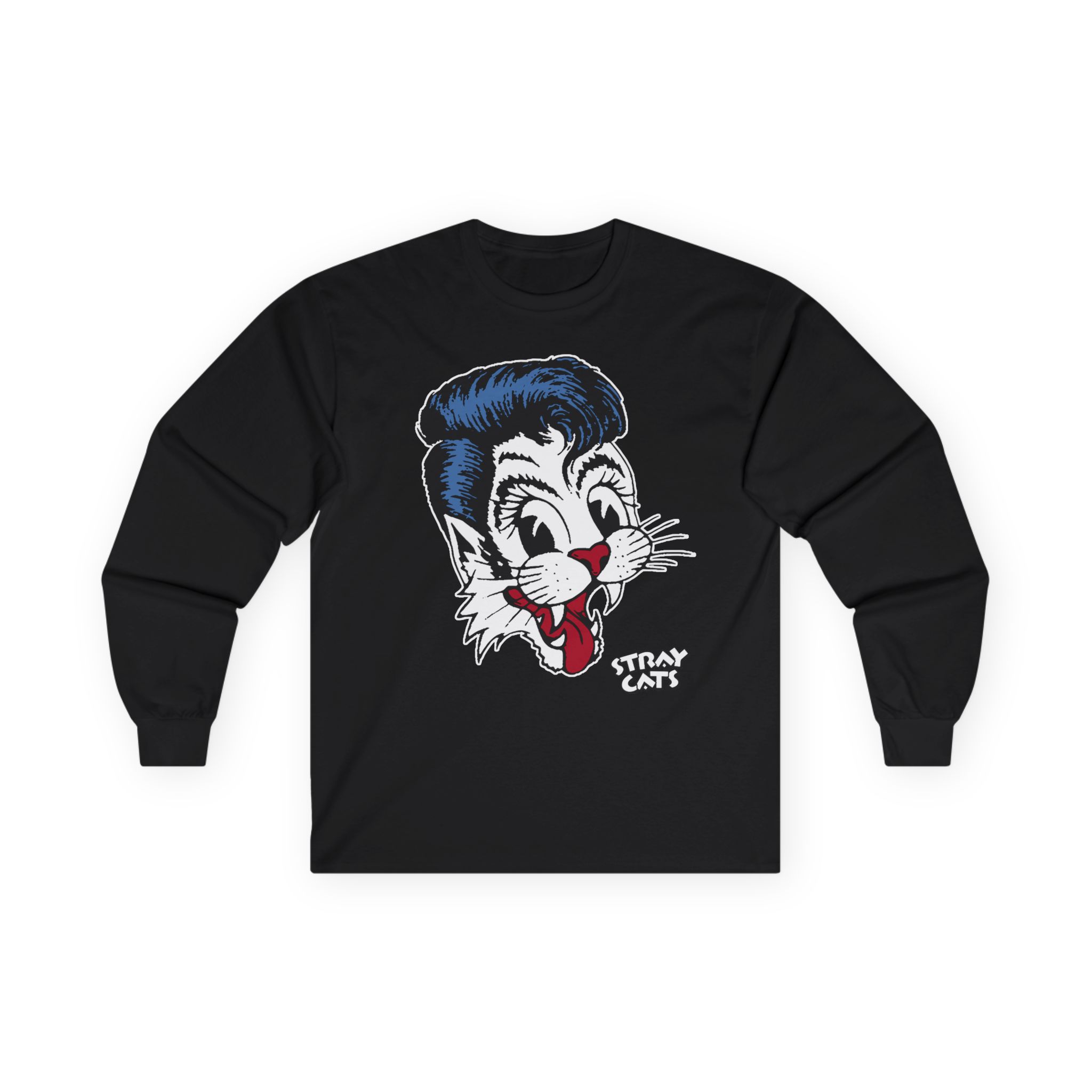 Stray Cats Big Blue Cat Unisex Ultra Cotton Long Sleeve Tee