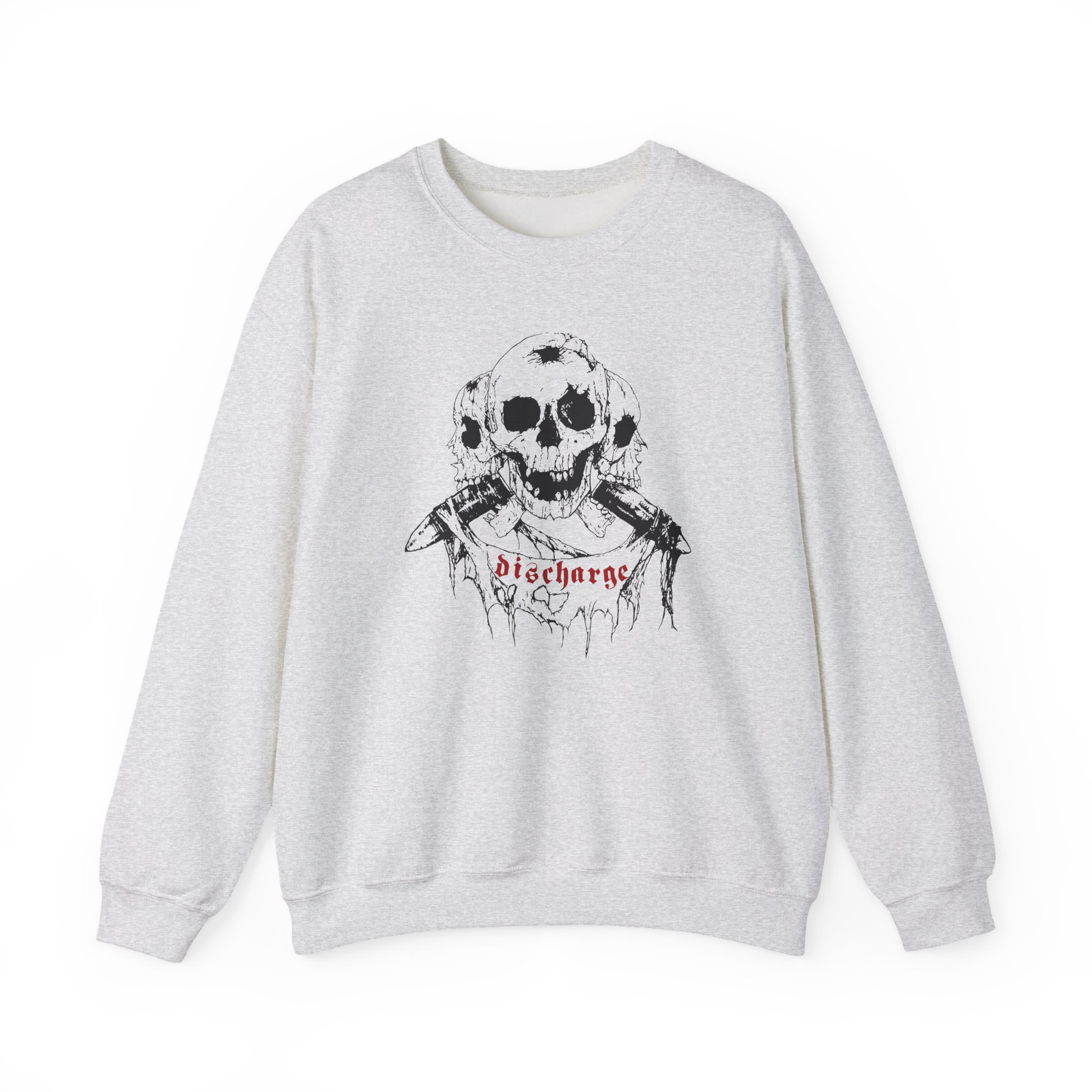 Discharge Three Skulls Unisex Heavy Blendâ„¢ Crewneck Sweatshirt