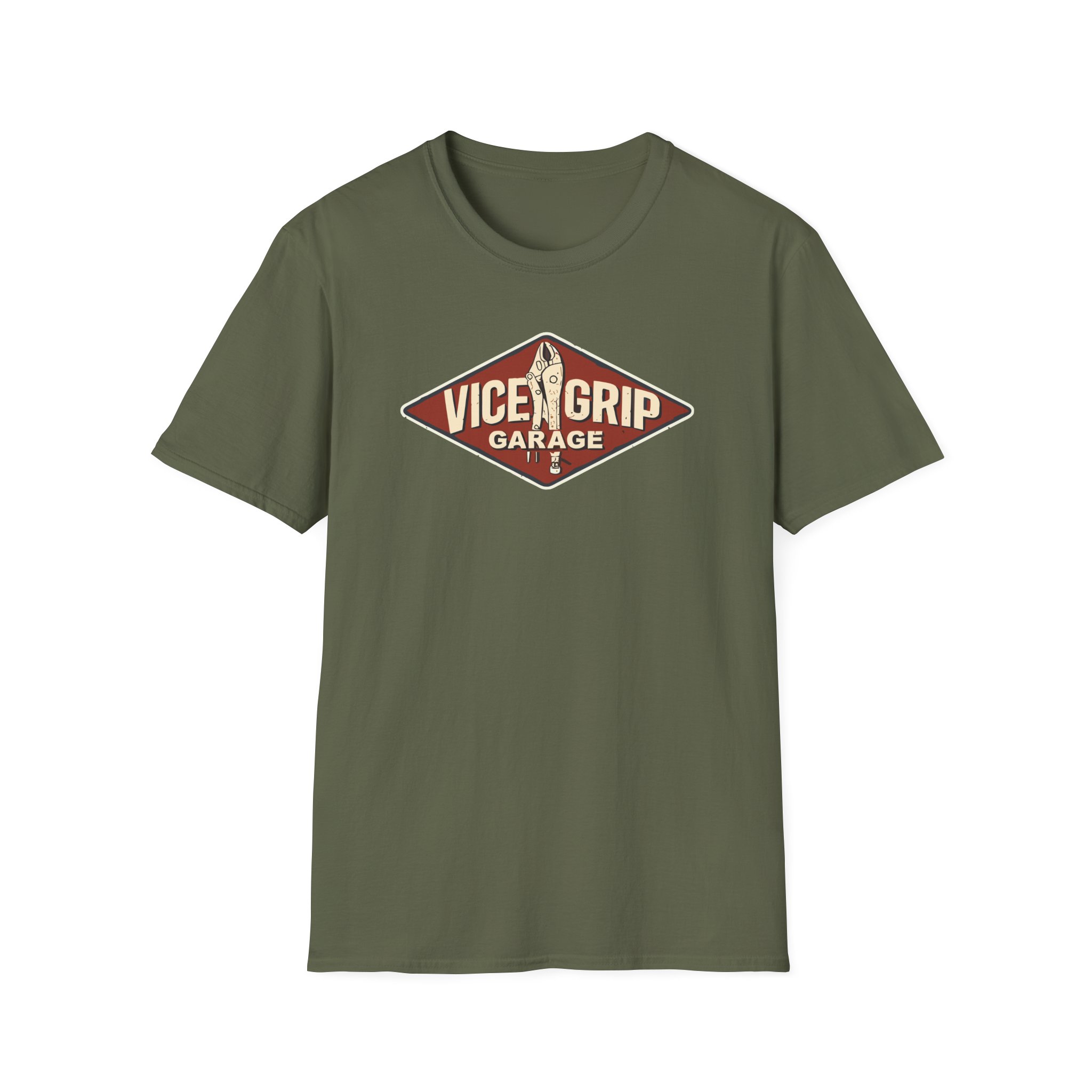 Vicegripgarage Garage Sign Unisex Softstyle T-Shirt