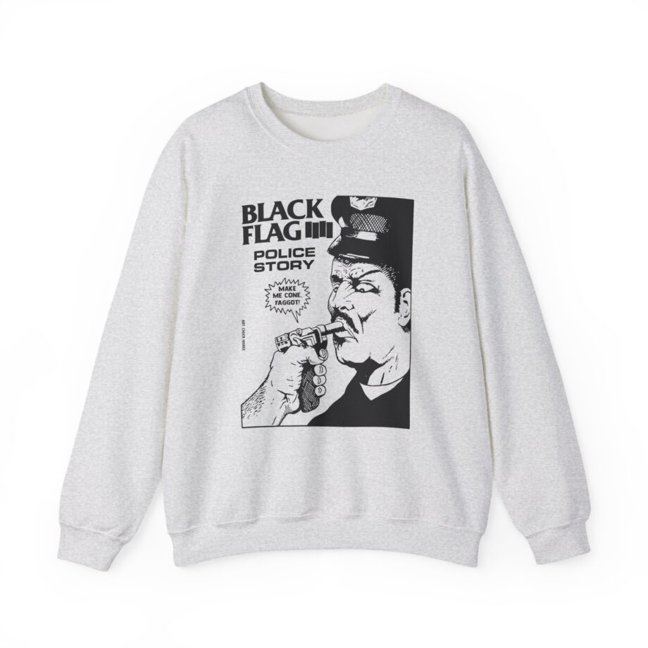 Black Flag Police Story Unisex Heavy Blend™ Crewneck Sweatshirt