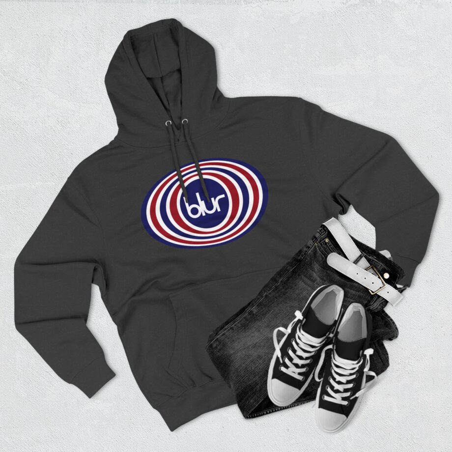 Blur Three-Panel Fleece Hoodie