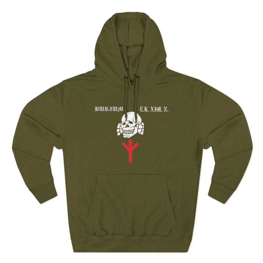 Burzum Support Your Local Einsatz Kommando Three-Panel Fleece Hoodie