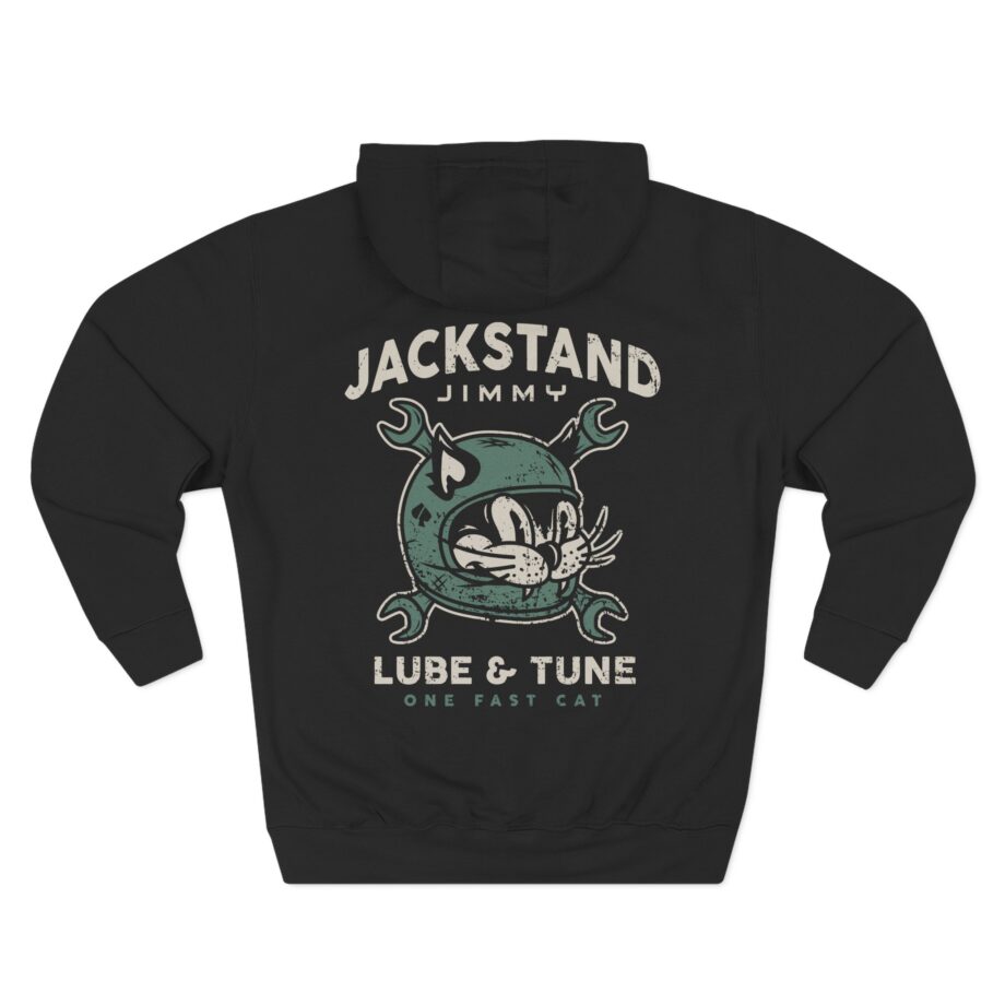 Cleetus Mcfarland Jackstand Jimmy Retro Helmet Three-Panel Fleece Hoodie