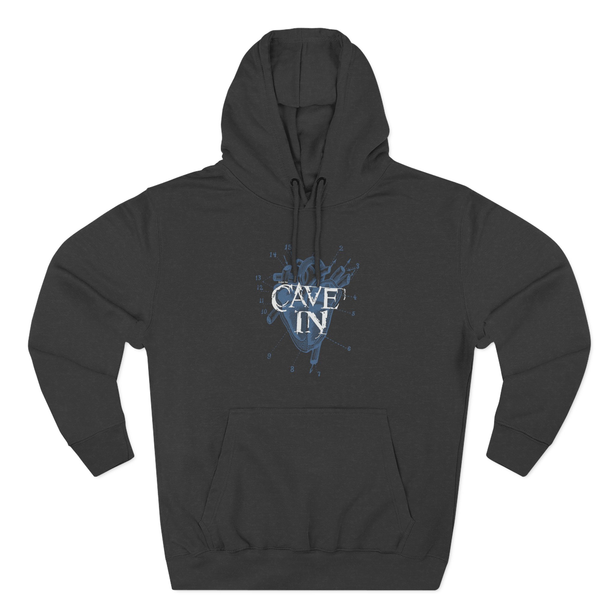 Cave in Uyhs Heart Three-Panel Fleece Hoodie