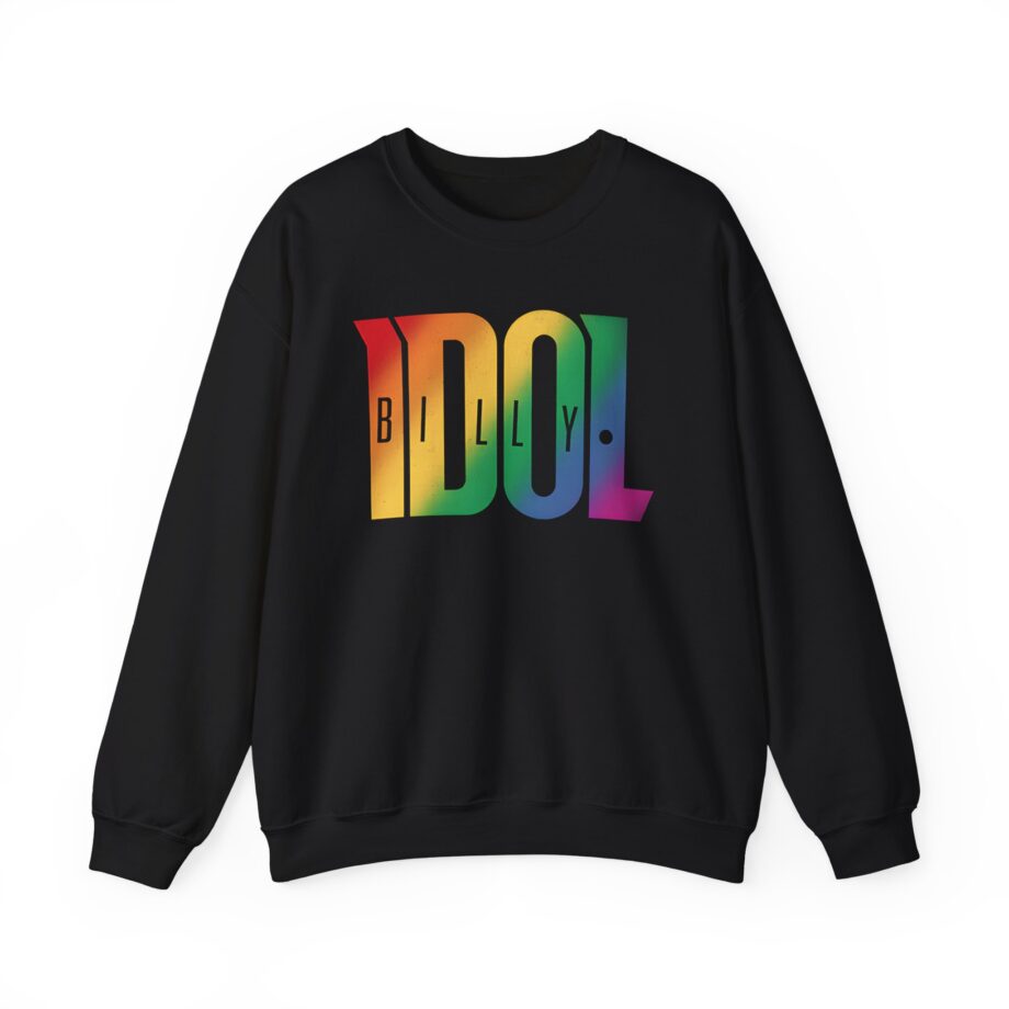Billy Idol Black Rainbow Logo Unisex Heavy Blend™ Crewneck Sweatshirt
