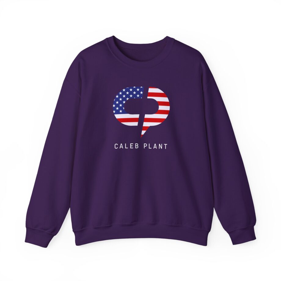 Caleb Plant Red, White and Blue Unisex Heavy Blend™ Crewneck Sweatshirt