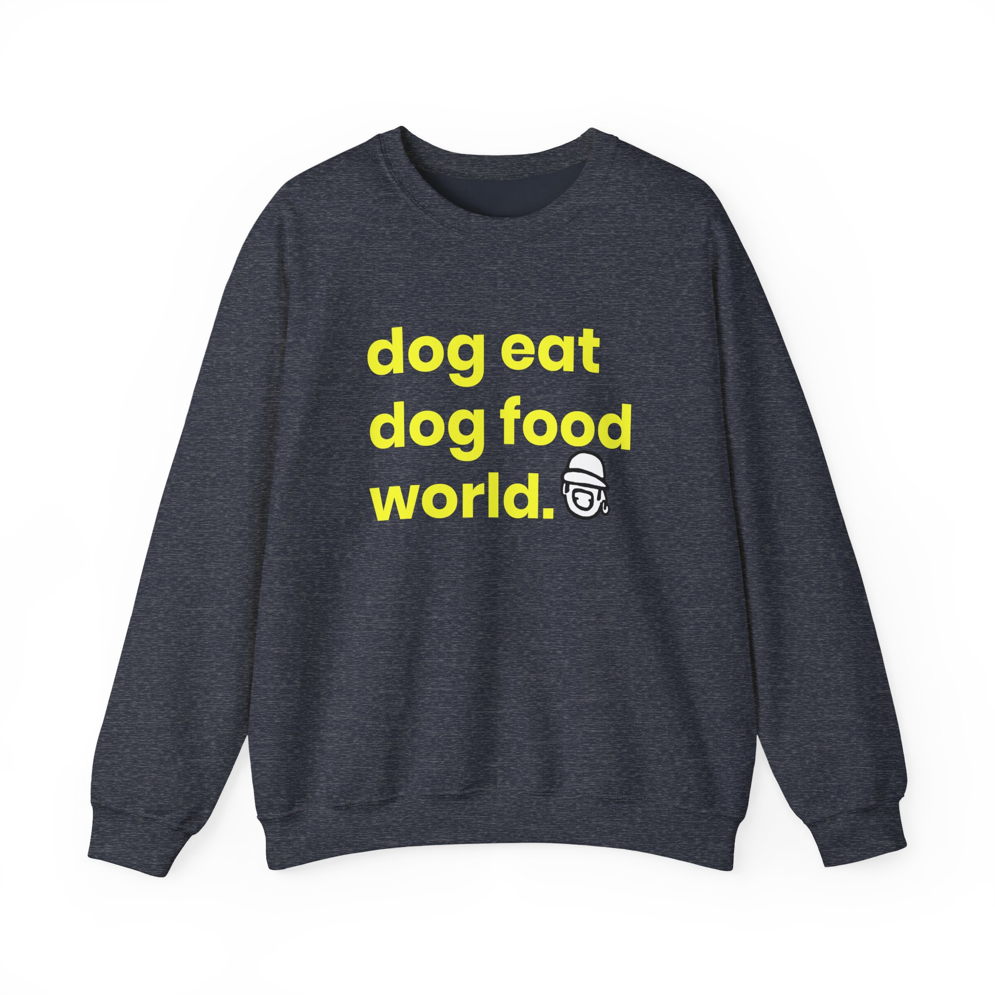 Niko B Dog Eat Dog Food World Unisex Heavy Blend Crewneck Sweatshirt