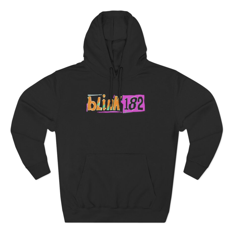 Blink 182 Logo Green Three-Panel Fleece Hoodie