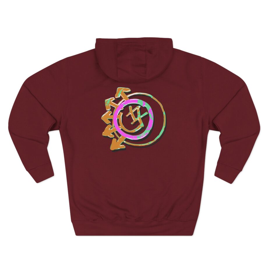 Blink 182 Logo Green Three-Panel Fleece Hoodie