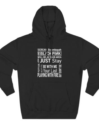 B Three-Panel Fleece Hoodie