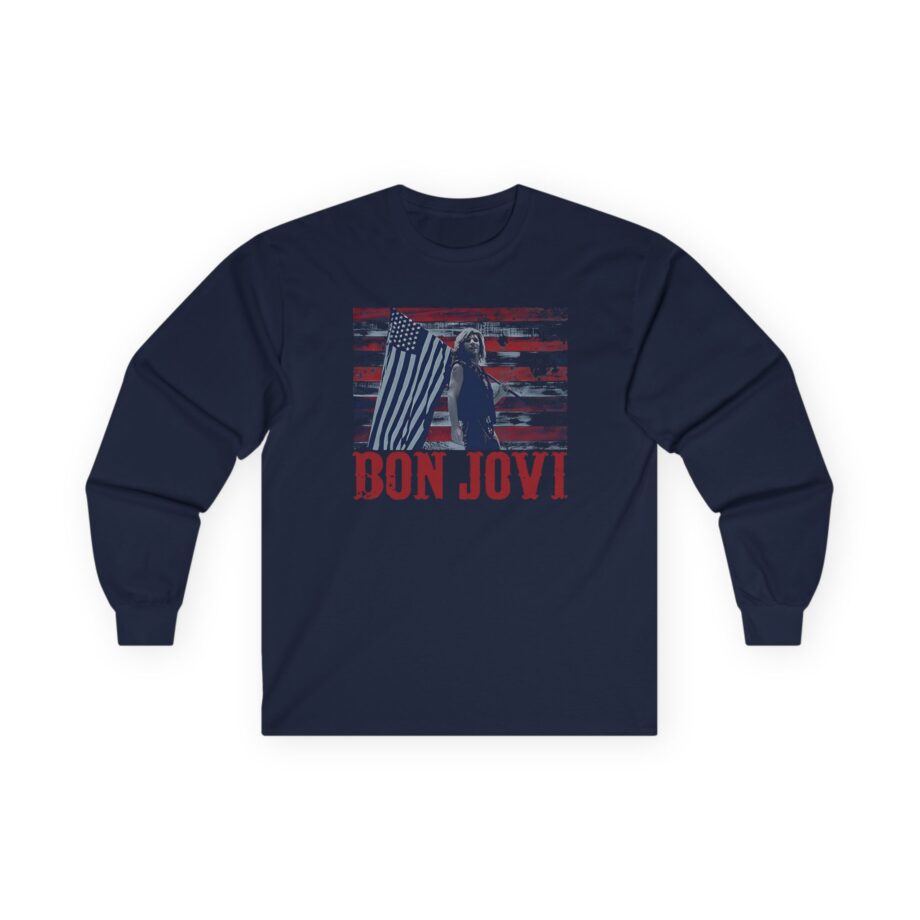 Bon Jovi American Flag Unisex Ultra Cotton Long Sleeve Tee