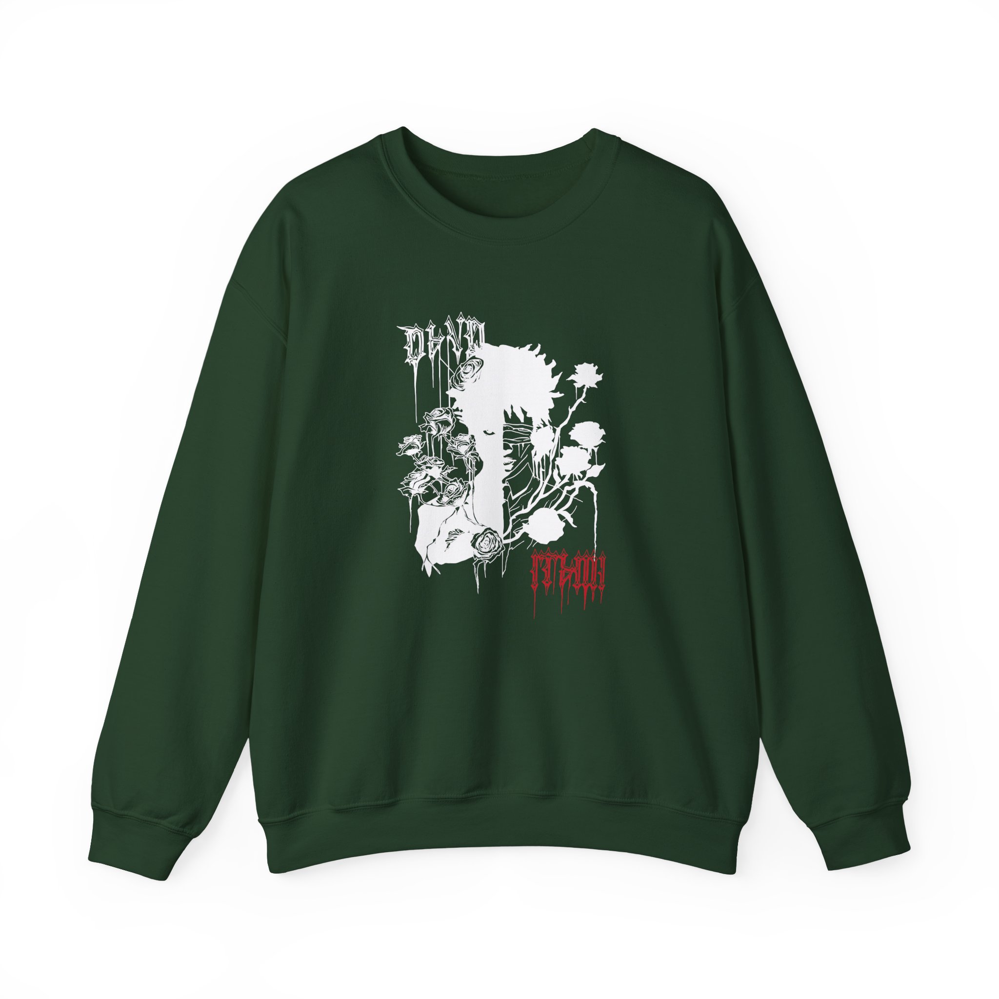 D4vd Anime Boy With Roses Unisex Heavy Blendâ„¢ Crewneck Sweatshirt